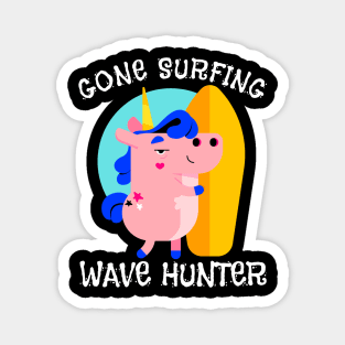 Unicorn Surfing Magnet