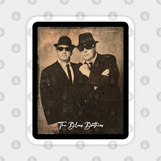 Vintage The Blues Brothers 80s Style Magnet by Ihkwan Art