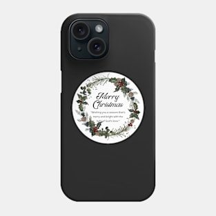 Merry Christmas Round Sticker 24 Phone Case