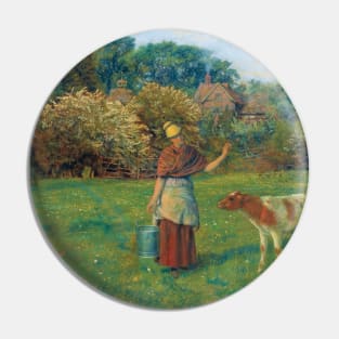 Poll the Milkmaid by Arthur Hughes Pin