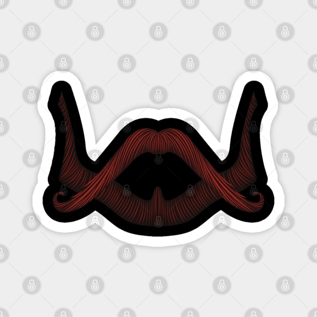 Hipster moustache beard Magnet by MNZStar