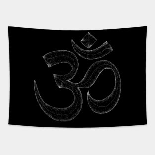 Hand drawn Ohm symbol using dotwork Tapestry