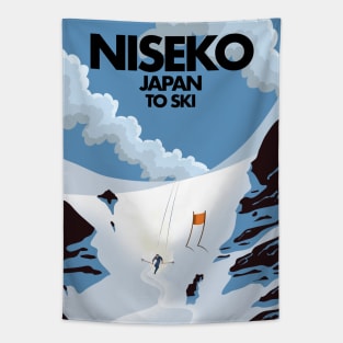 Niseko Japan ski print Tapestry