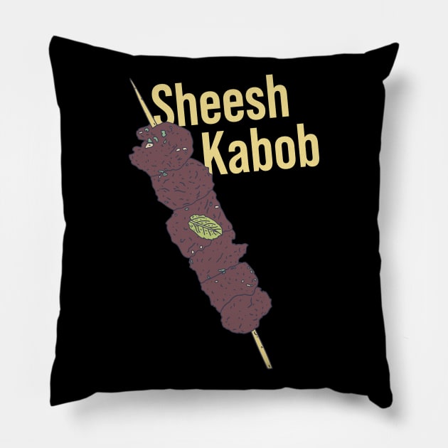 Kebab - Sheesh Kabob - Meat Lover Pillow by DeWinnes