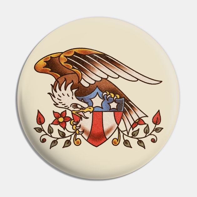 American Traditional Eagle and Shield Pin by OldSalt