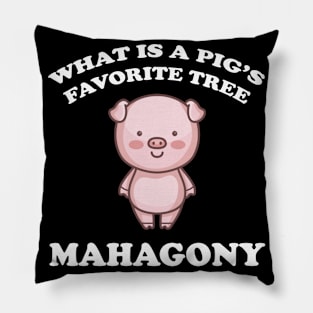 Mahogany Pig Gift Presents Pillow