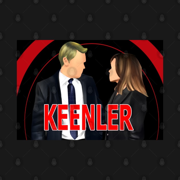 Keen and ressler best scenes #blacklist #keenler drawing by BeccaKen Designs