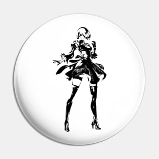 Weathered 2B Nier Automata Pin