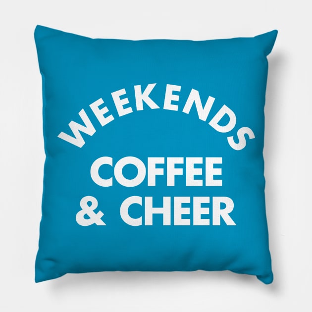 Cheerleading Coffee and Cheer Gift Pillow by mtflyfisher