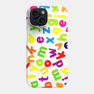 Jumbled up Multi Coloured Letters Phone Case