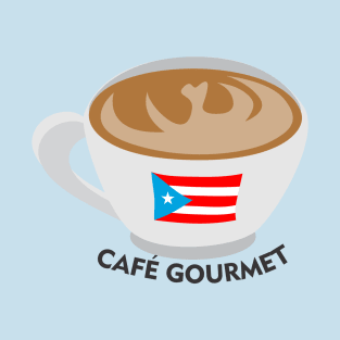 Boricua Cafe Gourmet Puerto Rican Coffee Barista Latino Food T-Shirt