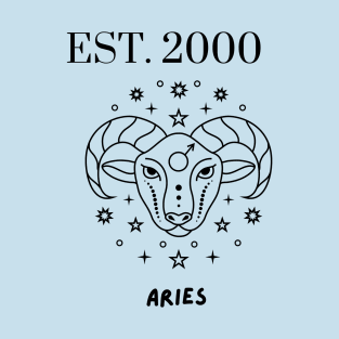 Est. 2000 Aries Zodiac T-Shirt