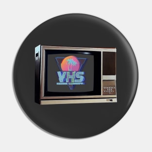 TV SET / VHS #3 (palms & grid) (GLITCHED) Pin