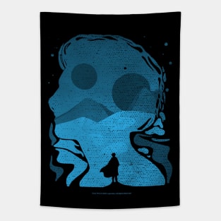 Paul Atreides on Arrakis, Double Exposure Minimalist Illustration Tapestry