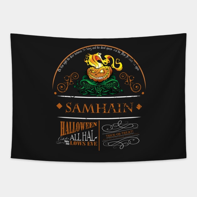 Samhain (Halloween) Tapestry by celtichammerclub