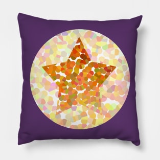 Gold Dotty Star Pillow