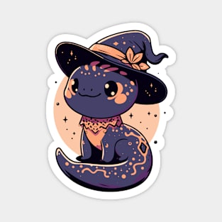 Kawaii witchy salamander Magnet