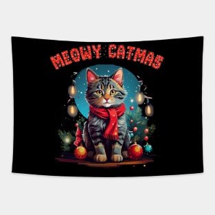 meowy catmas Tapestry