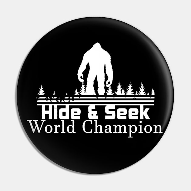 Undefeated World Champion Hide and Seek Pin by GreenGuyTeesStore