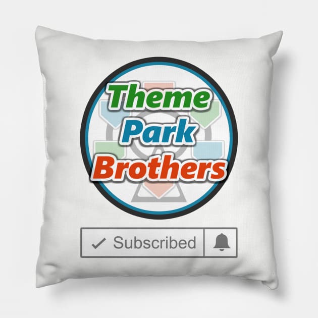 Theme Park Brothers Subscriber Pillow by themeparkbrothers