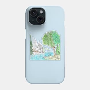 Winter Wonderland: Tranquil Lake & Snowy Tree Phone Case