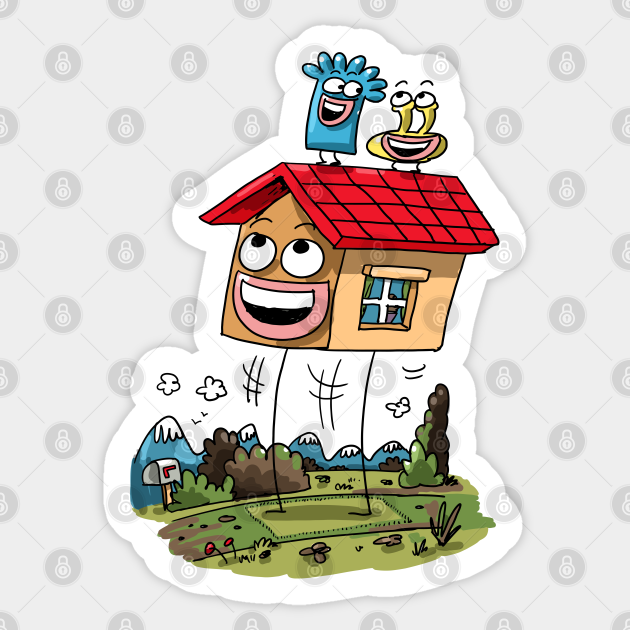 Happy House Friends House Sticker Teepublic