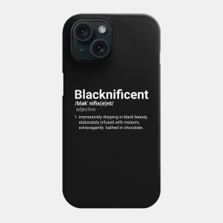Blacknificent Afro African black history month Phone Case
