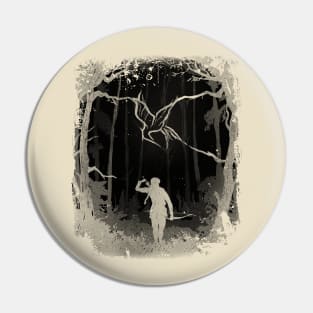 Hunger Games Woods - Black Yellow Pin