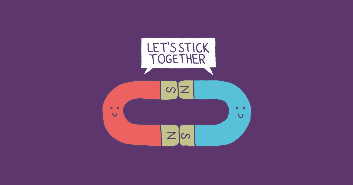 Opposites Attract Sticker TeePublic