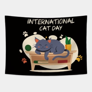 International cat day Tapestry