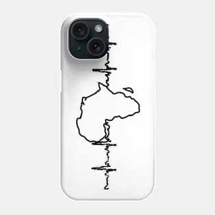 Black African heartbeat Phone Case