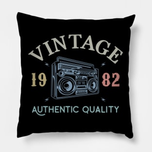 37 Years Old 1982 Vintage 37th Birthday Anniversary Gift Pillow