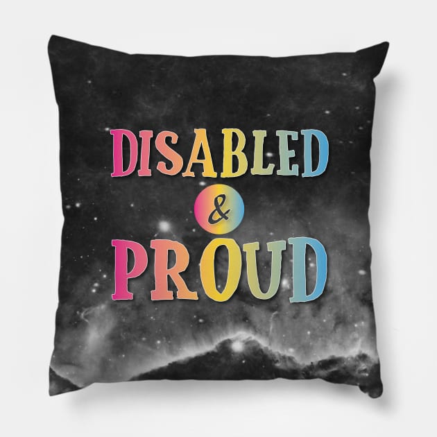 Disabled and Proud: Pansexual Pillow by SarahCateCreations