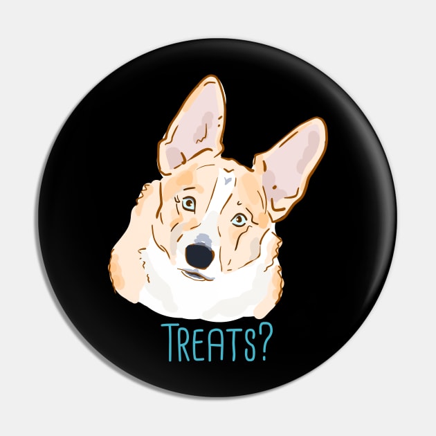 Treats? Corgi Pin by KelseyLovelle