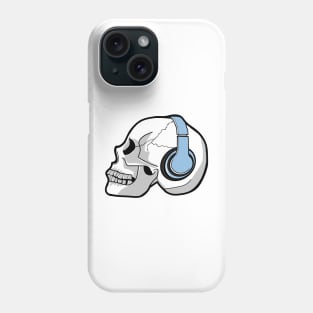 Skull wearing headphones Phone Case