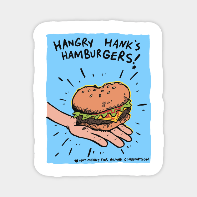 Hangry Hank Hamburgers Magnet by neilkohney