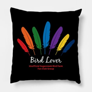 Bird Lover - white type Pillow