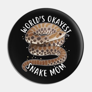 World's Okayest Hognose Snake Mom Pin