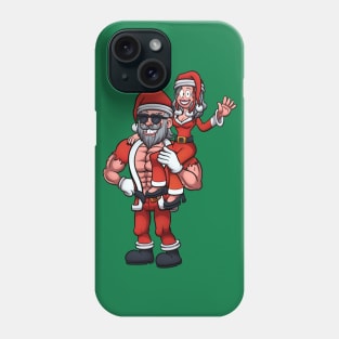 Strong Santa Claus Lifting Mrs Claus Phone Case