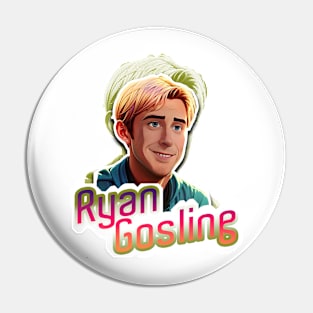 movie 2023 Ryan Gosling graphic illustration design by ironpalette Pin