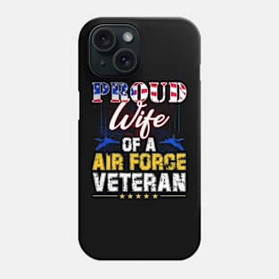 Proud Wife Of A Air Force Veteran-Vintage American Flag Phone Case