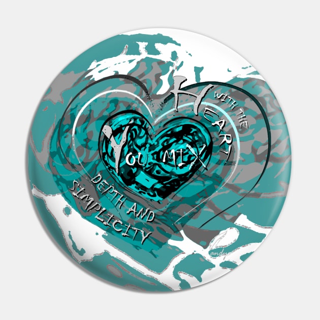 HEART MIX TURQUOISE Pin by ACUANDYC