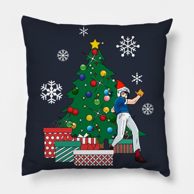 Speed Racer Around The Christmas Tree Pillow by Nova5