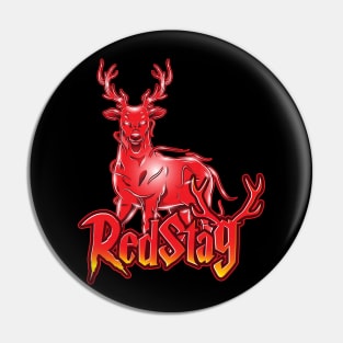 RedStag with letters underneath Pin