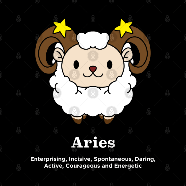 Aries Horoscope Cute Anime Zodiac March and April Birthday by TheBeardComic