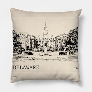 Delaware State USA Pillow