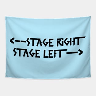 Back Print: stage right  stage left Black Tapestry