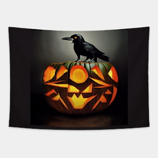 Crow and Jack o'Lantern Tapestry