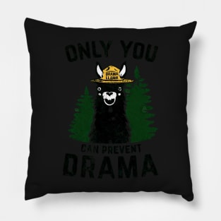 The Original Only You Can Prevent Drama Llama - Smokey Bear Parody Pillow