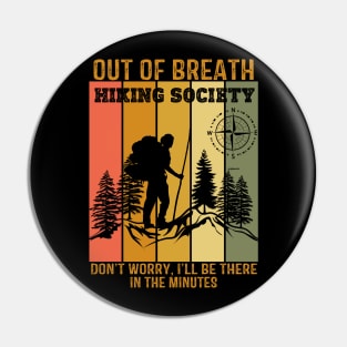 Out Of Breath Hiking Society Pin